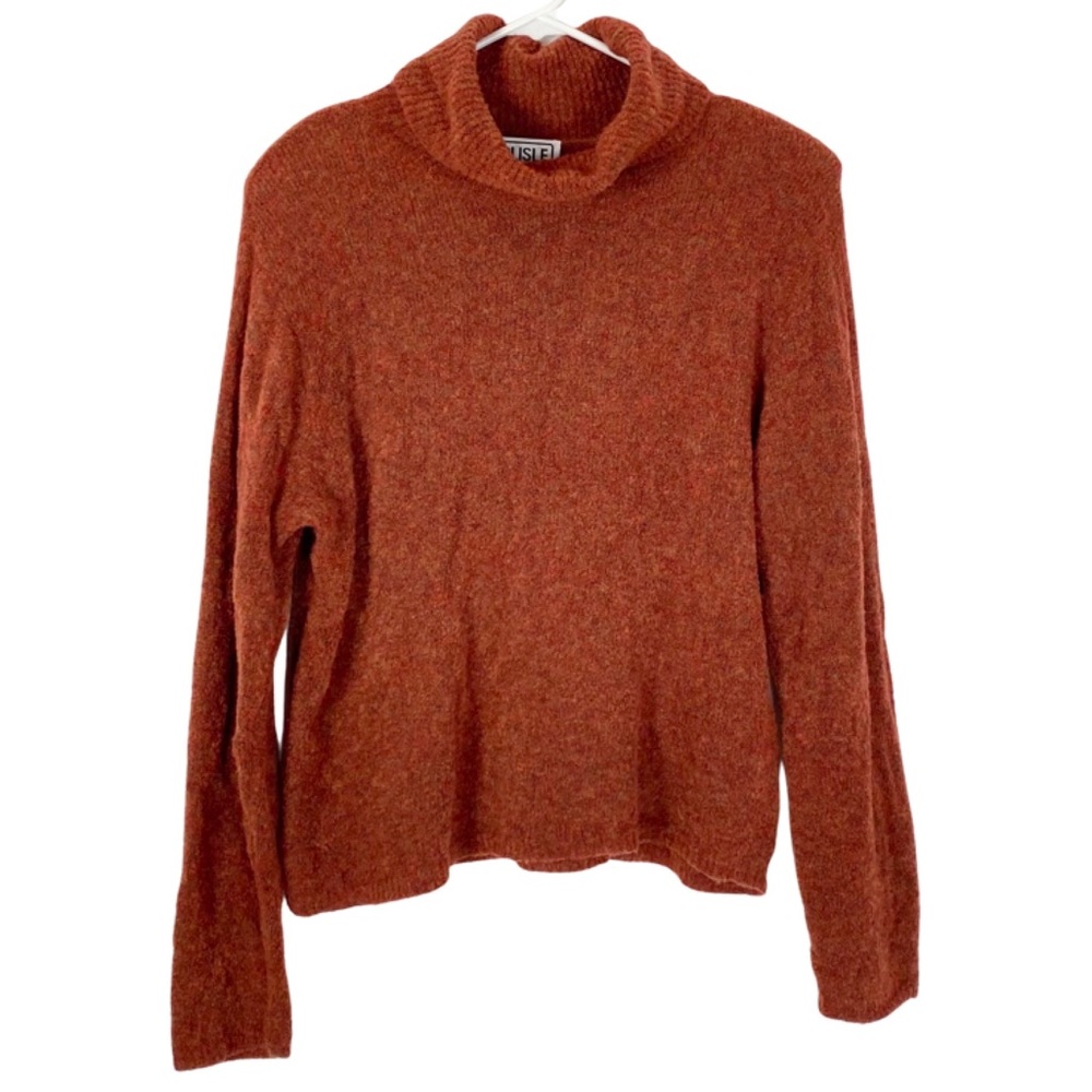 Vintage 90s Granny Pullover Sweater Womens Size XXL Boxy Boucle Knit Turtleneck